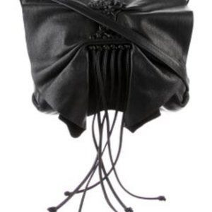 Carlos Falchi Grained Leather Crossbody Bag